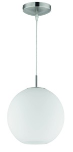 MOON R30152507 lampa wisząca biała szklana kula fi 25cm 1xE27