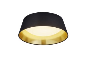 PONTS R62871279 plafon LED 14W abażur czarno-złoty fi 34cm