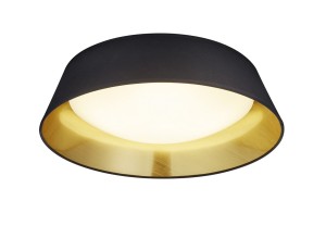 PONTS R62871879 plafon LED 18W abażur czarno-złoty fi 45cm