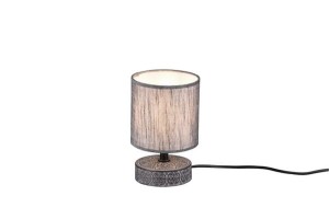 MARIE lampa stołowa ceramiczna popielata podstawa z roślinnym wzorem 1xE14