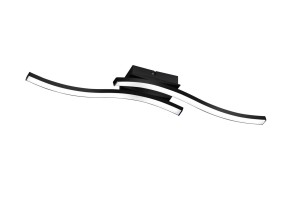 ROUTE plafon czarne fale LED 2x5W 3000K