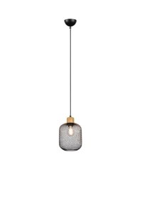 CALIMERO lampa wisząca czarna klosz z siatki fi 18cm 1xE27