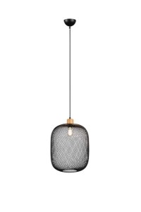 CALIMERO lampa wisząca czarna klosz z siatki fi 33cm 1xE27