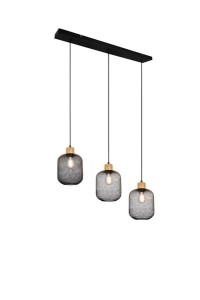 CALIMERO lampa wisząca czarna klosze z siatki 3xE27