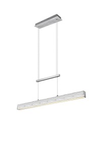 PAROS aluminium szczotkowane lampa wisząca z regulacją LED 22W + 2x5W światło góra dół