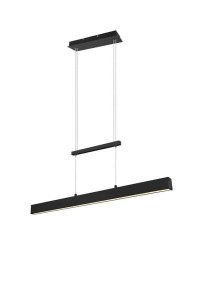 PAROS czarna lampa wisząca z regulacją LED 22W + 2x5W światło góra dół