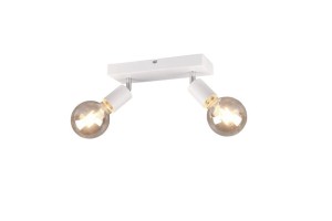 VANNES lampa ścienna sufitowa biała listwa 2xE27 regulowana