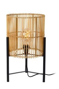 JANTINEJANTINE lampa stołowa z naturalnego rattanu 1xE27 wykończenie czarne