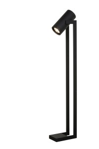 DOME lampa podłogowa czarna LED 2x12W ES111 GU10 żarówka ściemnialna w komplecie