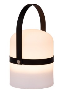 LITTLE JOE LED 3W 2800K lampa stolikowa biała pasek czarny ładowanie USB