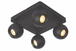 FAVORI spot czarne kulki fi 9cm 4xGU10 regulowany