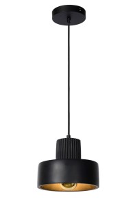 OPHELIA lampa wisząca z betonu czarna w stylu retro fi 20cm 1xE27