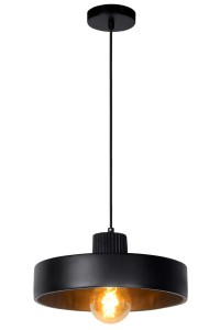 OPHELIA lampa wisząca z betonu czarna w stylu retro fi 35cm 1xE27