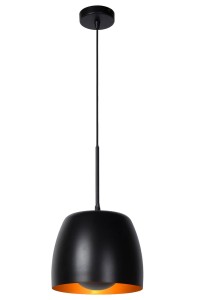 NOLAN lampa wisząca czarna metalowa fi 24cm 1xE27
