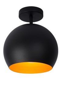 BINK lampa sufitowa czarna kula fi 24,5cm regulowana 1xE27