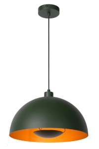 SIEMON lampa wisząca duża półkula zielona fi 40cm 1xE27