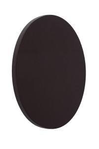 GLIMPSE LED 11W kinkiet czarny pokryty skórą dysk koło fi 22cm światło odbite