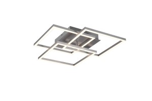 MOBILE geometryczna satynowa lampa LED 27W  2700-6000K z obrotowymi ramkami sterowanie barwą i natężeniem światła za pomocą pilota montaż na ścianie lub suficie
