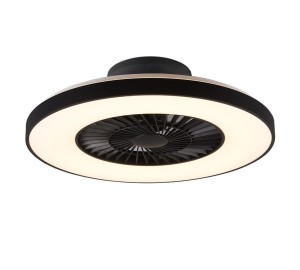 HALMSTAD lampa wentylator LED 38W CCT czarny + pilot
