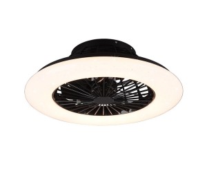 STRALSUND lampa wentylator LED 30W CCT  czarny + pilot