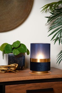 EXTRAVAGANZA 10508/01/35 TUSSE lampa nocna niebieska E14 wykończenie złote