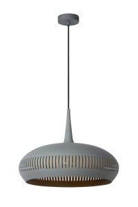 RAYCO lampa wisząca metalowa szara fi 45cm 1xE27 styl vintage
