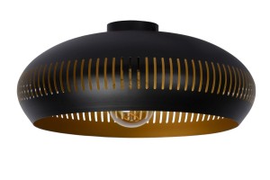 RAYCO lampa sufitowa metalowa czarna fi 45cm 1xE27 styl vintage