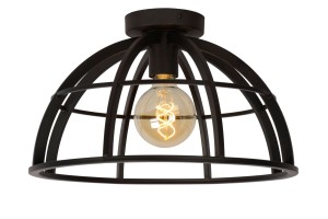 DIKRA lampa sufitowa loft fi 40cm czarny metal 1xE27