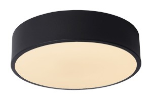 UNAR płaski czarny plafon LED 12W 2700K fi 20cm 3 StepDim