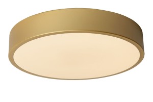 UNAR płaski złoty plafon LED 18W 2700K fi 30cm 3 StepDim