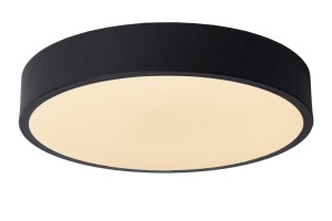 UNAR płaski czarny plafon LED 18W 2700K fi 30cm 3 StepDim