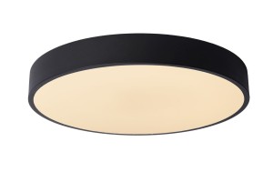 UNAR płaski czarny plafon LED 24W 2700K fi 39,5cm 3 StepDim