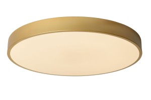 UNAR płaski złoty plafon LED 36W 2700K fi 49,5cm 3 StepDim