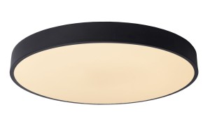 UNAR płaski czarny plafon LED 36W 2700K fi 49,5cm 3 StepDim