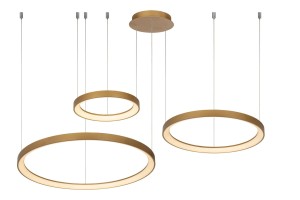 VIDAL LED 120W 2700K zwis potrójny złoty ring możliwość ściemniania