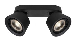 TRIGONO spotlight czarny 2xES111 GU10 regulowany kształt stożkowy owalna podsufitka
