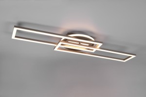 TWISTER srebrna lampa sufitowa przekręcana LED 30W 2700-6500K sterowana pilotem
