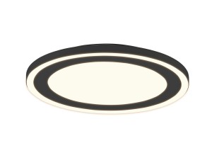 CARUS czarny okrągły plafon LED 16W LED 8W 3000K dwie powierzchnie świetlne