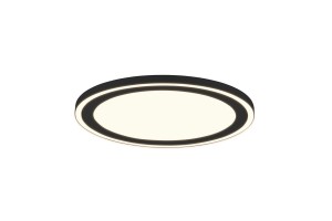 CARUS czarny okrągły plafon LED 20W LED 9W 3000K dwie powierzchnie świetlne