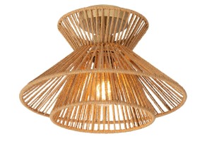 TASMAN lampa sufitowa z plecionego papieru kolor naturalny wykończenie złote 1xE27