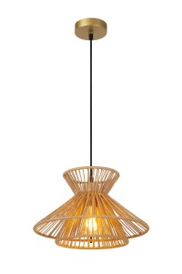 TASMAN lampa wisząca z plecionego papieru kolor naturalny wykończenie złote 1xE27