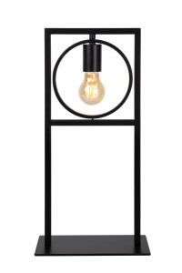 SUUS lampa stołowa metalowa czarna minimalistyczna 1xE27 ruchoma obręcz