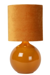 ESTERAD lampa stołowa w stylu lat 60 ochra z abażurem 47 cm