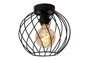 DANZA lampa sufitowa fi 25cm czarna loft 1xE27