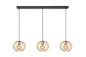 DANZA lampa potrójna nad stół czarno-złota loft 3xE27