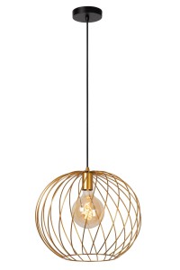 DANZA lampa wisząca fi 40cm czarno-złota loft 1xE27