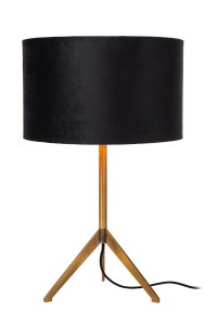 TONDO lampa stołowa złota abażur czarny fi 30cm 1xE27