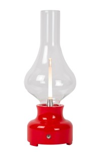 JASON lampa LED 2W czerwona ściemniacz dotykowy ładowanie USB retro lampa naftowa