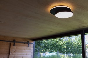 GOLETA 5205801012 czarny plafon zewnętrzny rozsuwane koła LED 24,3W IP44 przełącznik CCT podświetlana obręcz