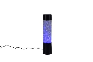 GLITTER Lampa LED 9W RGB wodna kolumna z brokatem podświetlana